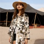 Luxurious Metallic Heavy Linen Coat