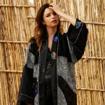 Elegant Flowing Crepe Kimono