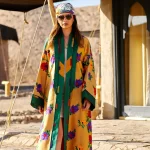 Elegant Embroidered Shantung Kimono